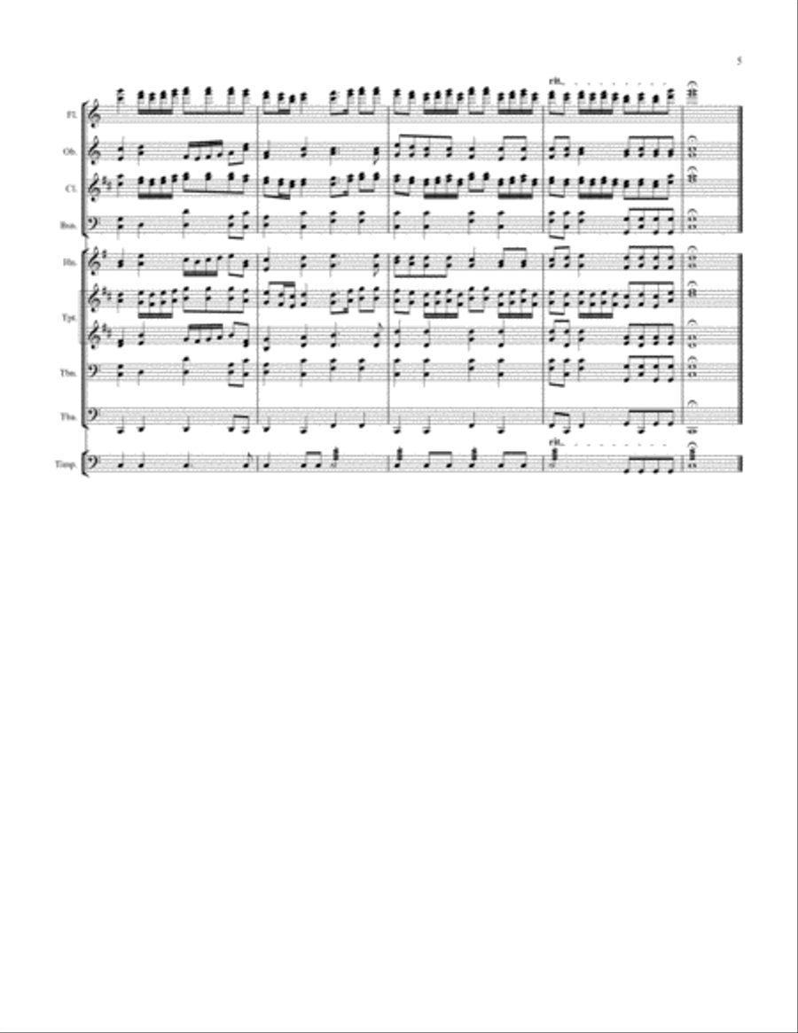 Passameze (from Terpsichore Dances 1612) Large Ensemble scores gallery preview page 5