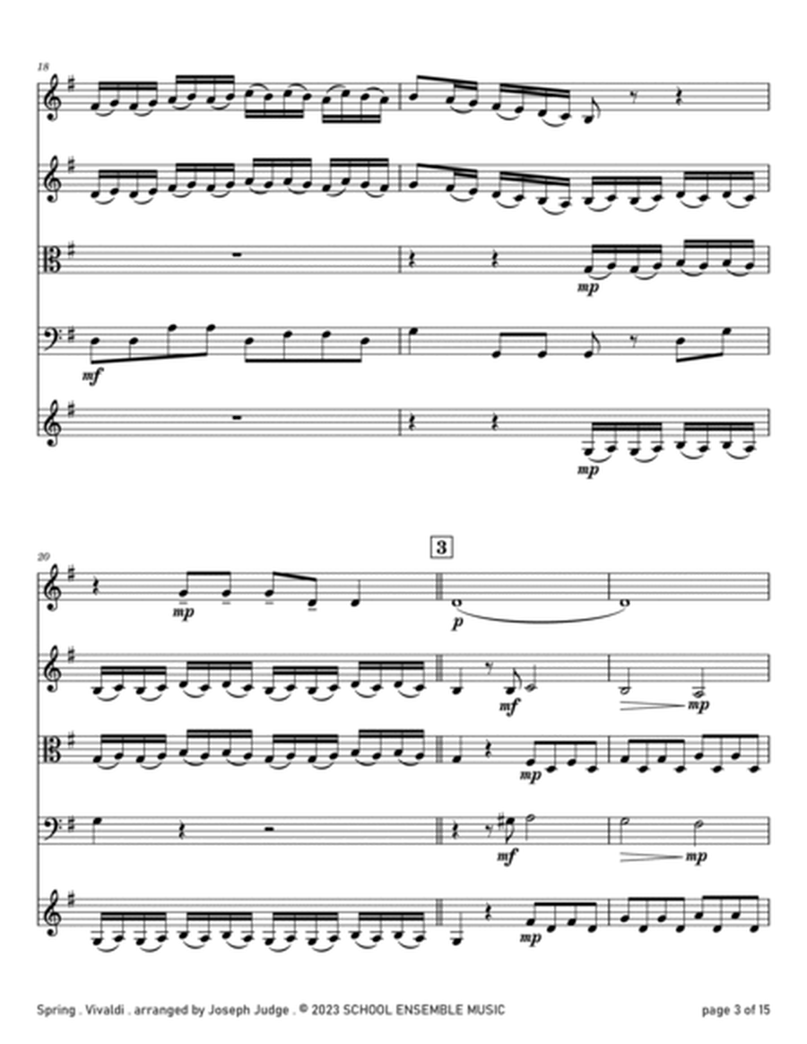 Spring by Vivaldi for String Quartet in Schools image number null