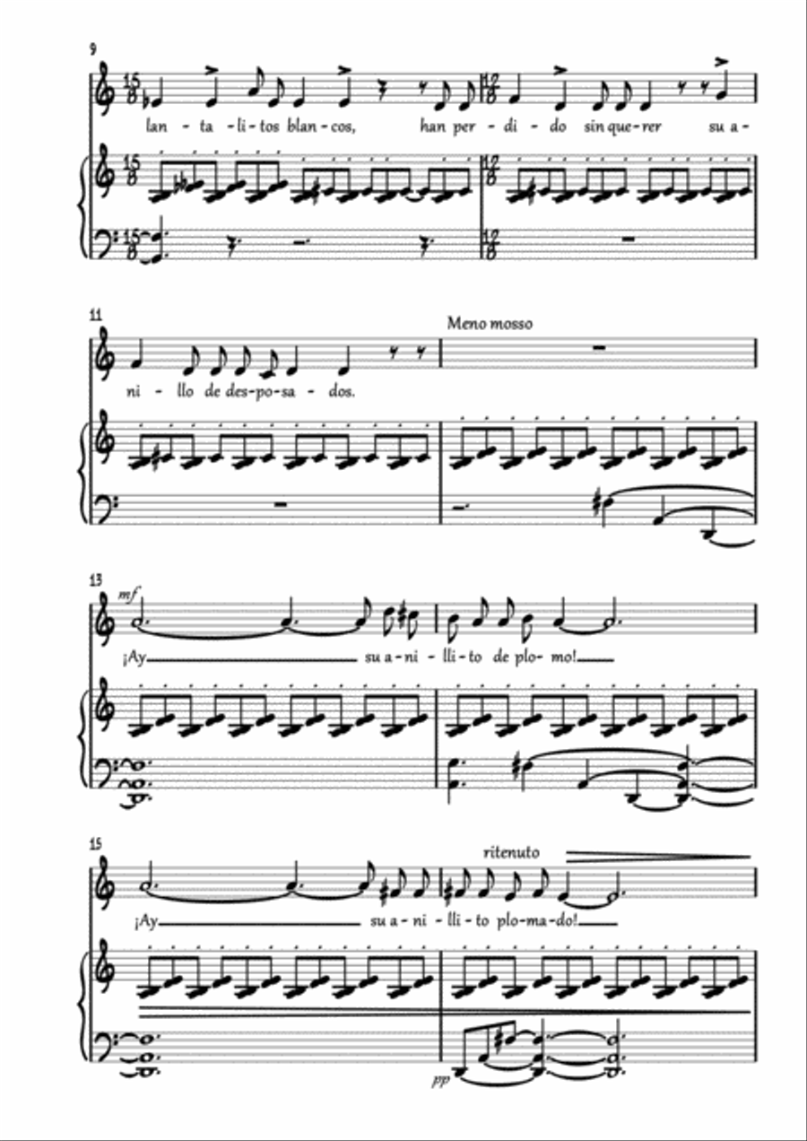 5 Canciones Infantiles - El lagarto y la lagarta Voice scores gallery preview page 2