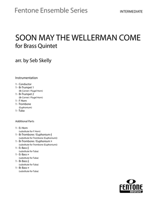 Book cover for Soon May the Wellerman Come (for Brass Quintet) (arr. Seb Skelly) - Full Score