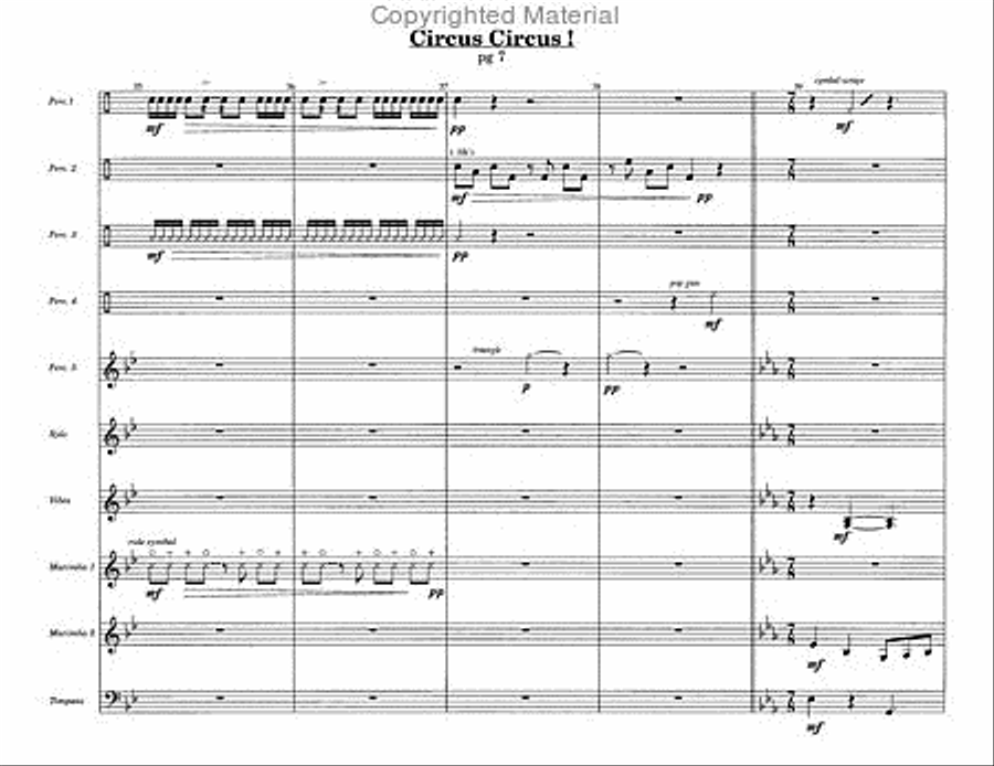 Circus Circus ! Percussion Ensemble scores gallery preview page 4