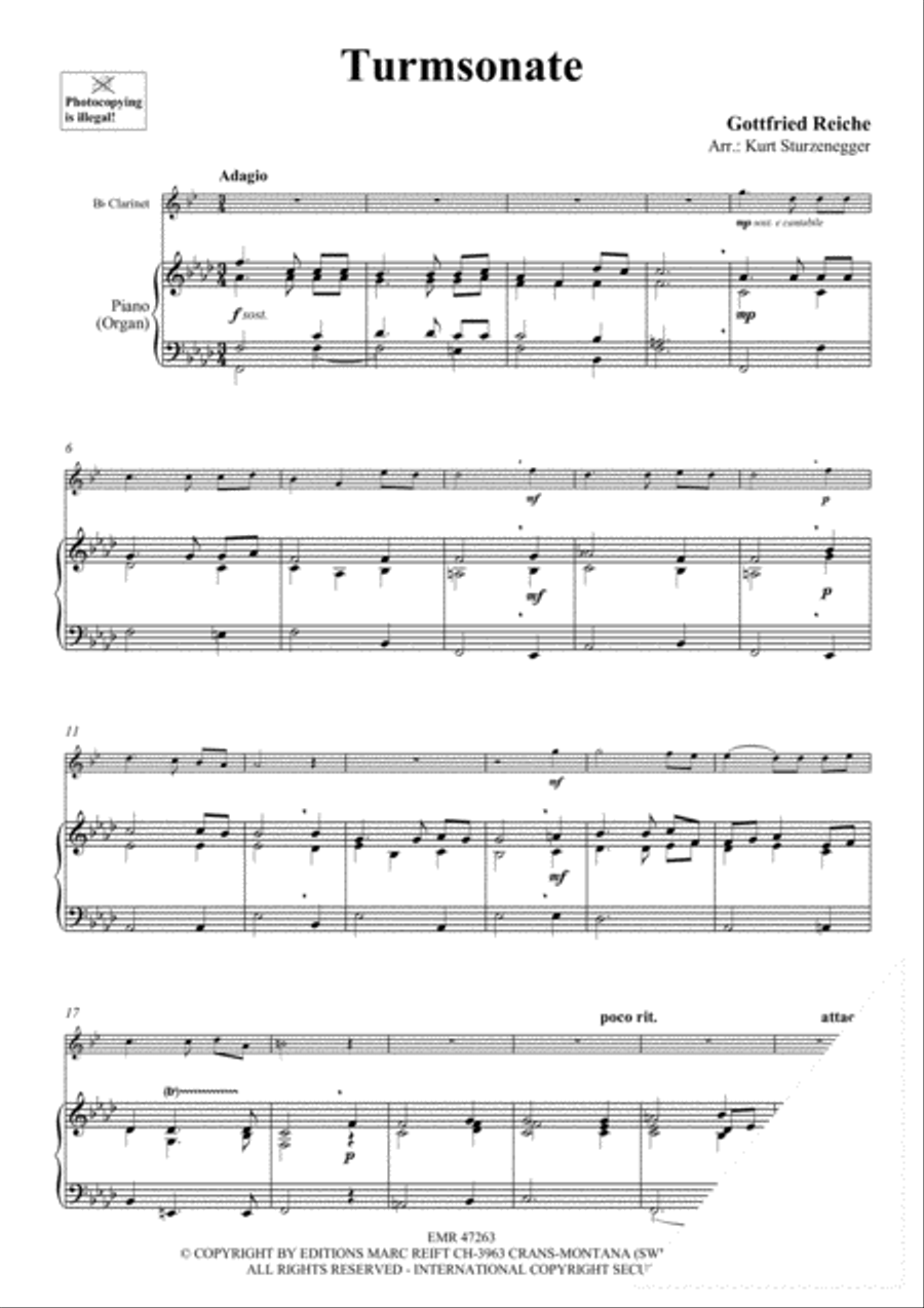 Turmsonate Clarinet Solo scores gallery preview page 3