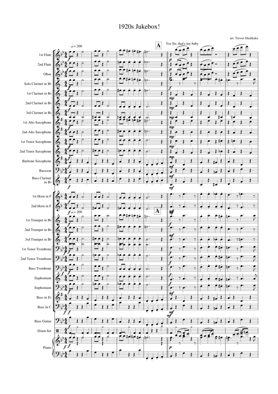1920s Jukebox! Concert Band scores gallery preview page 1