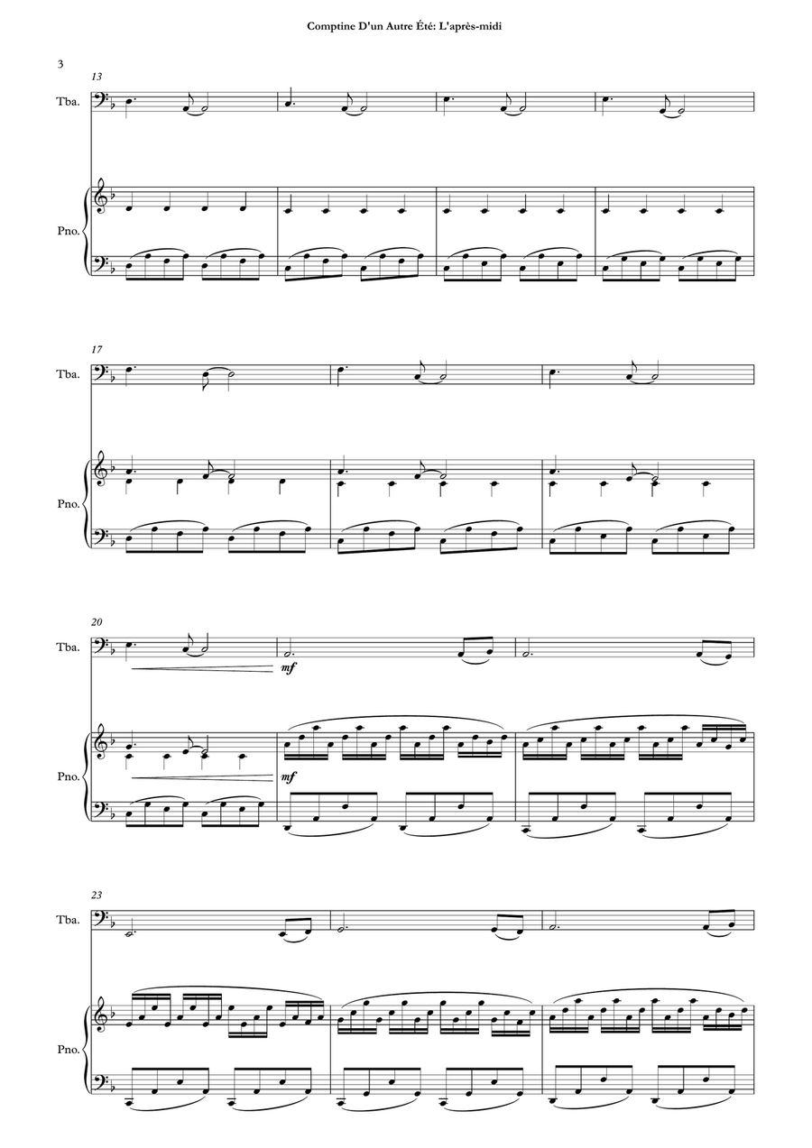 Comptine D'un Autre Été: L'après-Midi Chamber Music scores gallery preview page 5
