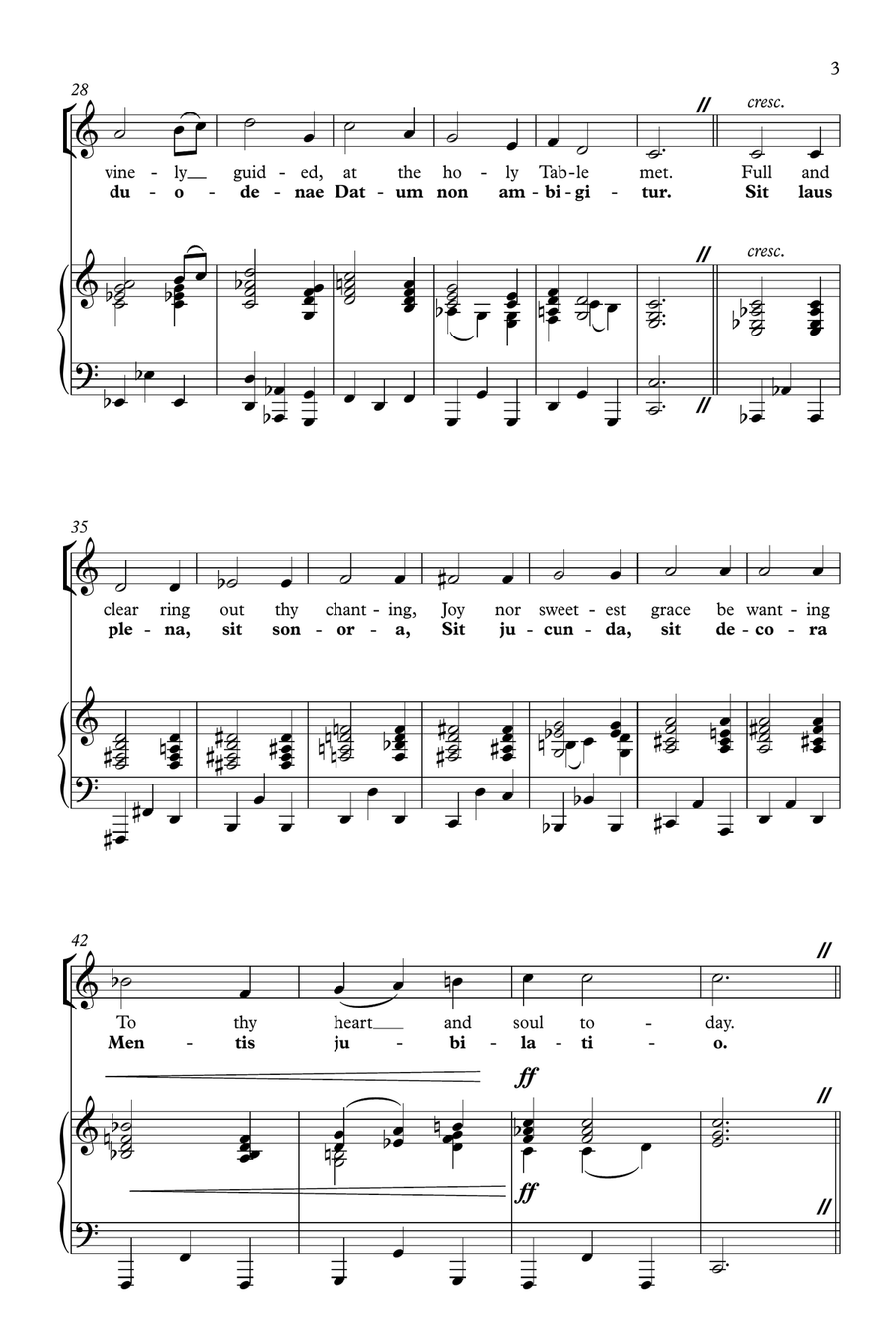 Lauda, Sion (Laud, O Sion) 4-Part scores gallery preview page 3