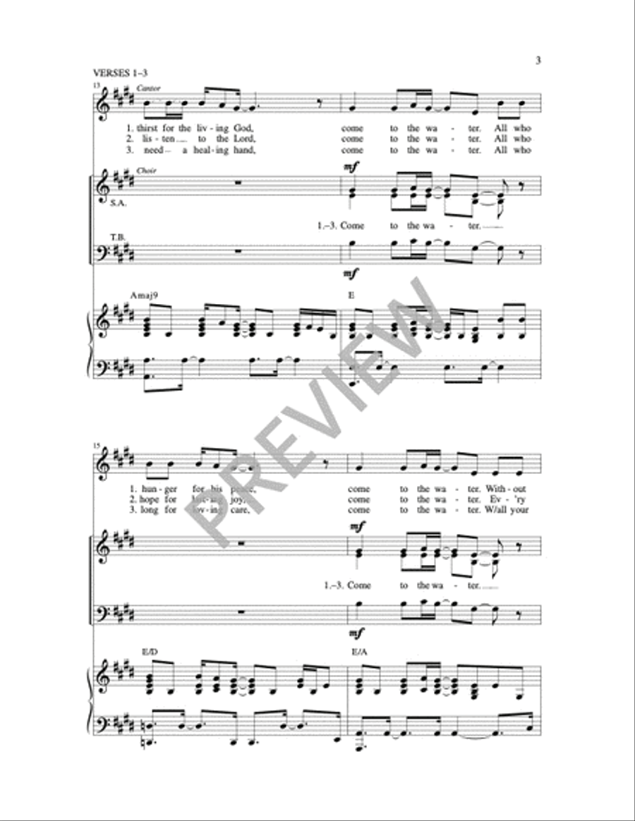 Come to the Water Come to the Water 4-Part scores gallery preview page 12