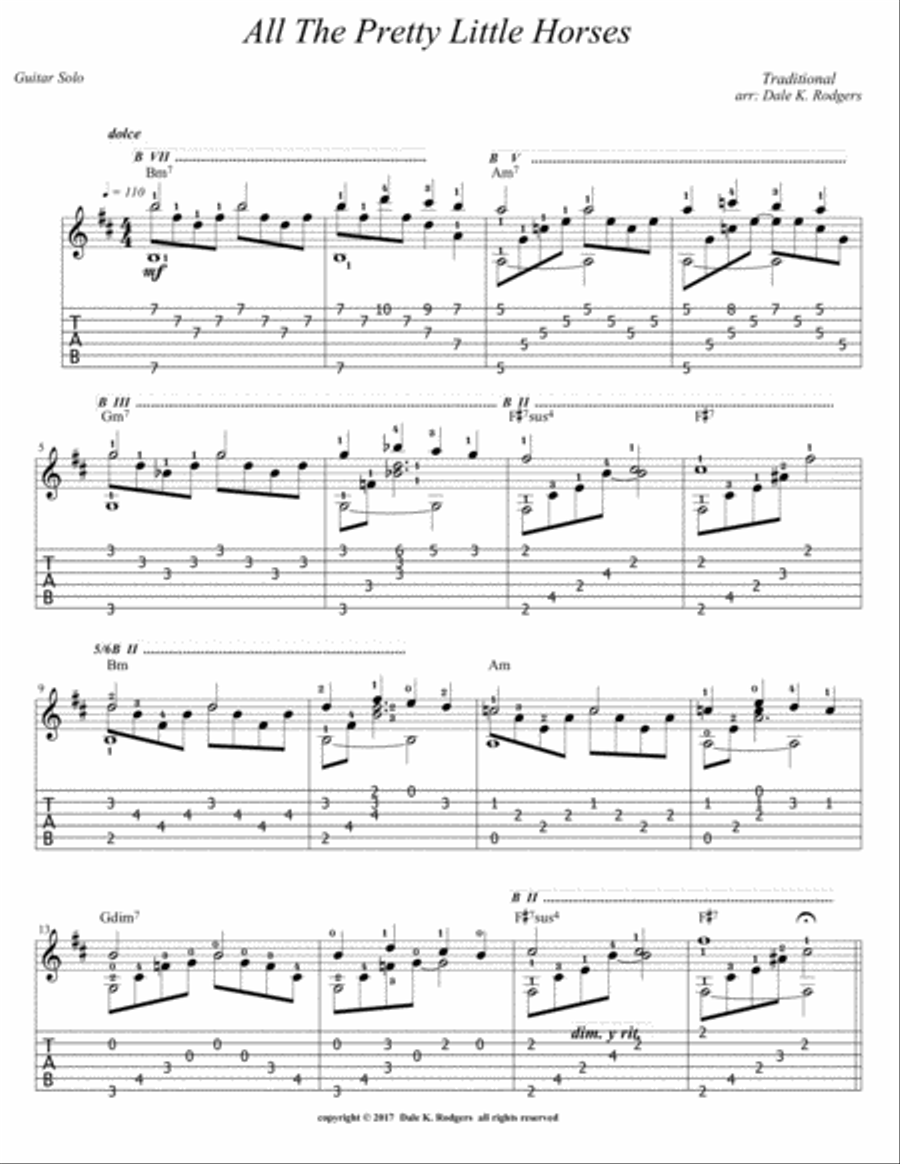 All The Pretty Little Horses Acoustic Guitar scores gallery preview page 3