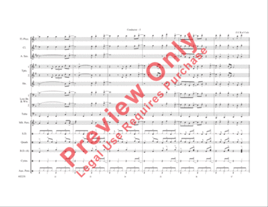 Does Anybody Really Know What Time It Is? Marching Band scores gallery preview page 6