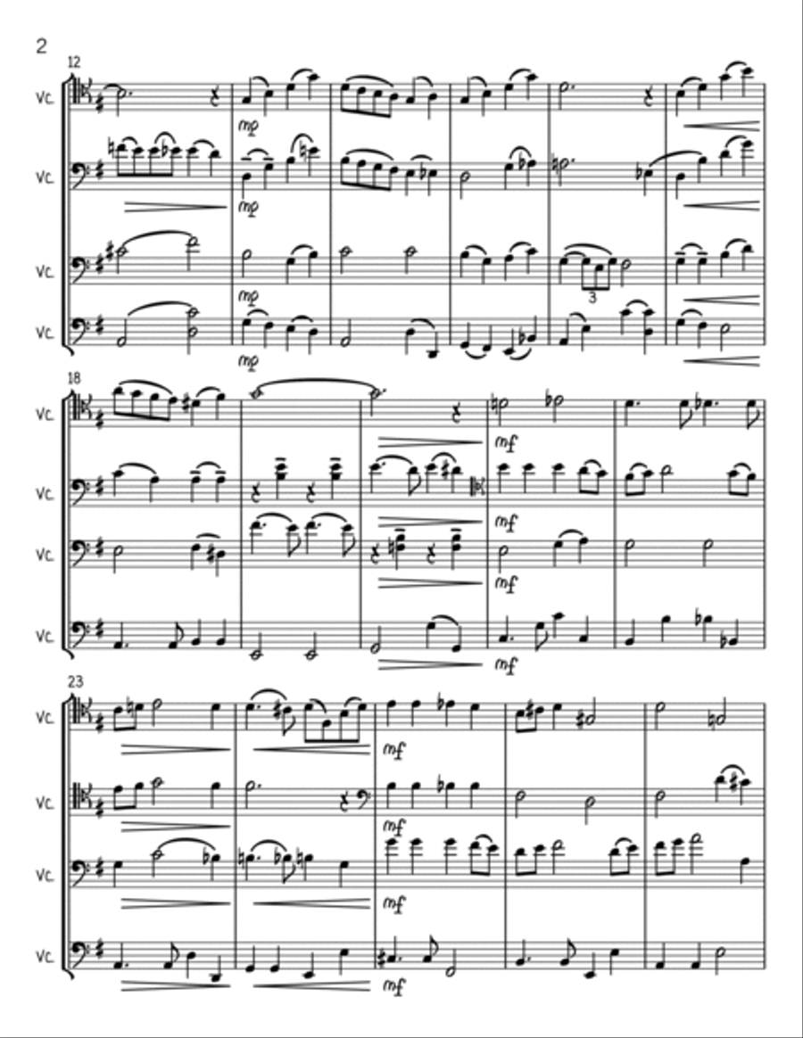 Have Yourself A Merry Little Christmas from MEET ME IN ST. LOUIS String Quartet scores gallery preview page 2