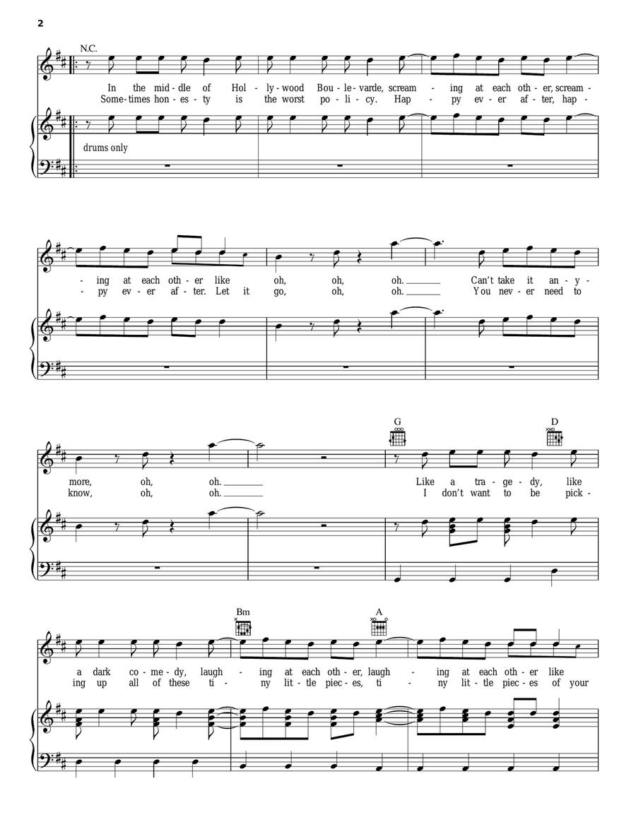 The Man Who Never Lied The Man Who Never Lied Piano, Vocal, Guitar scores gallery preview page 2