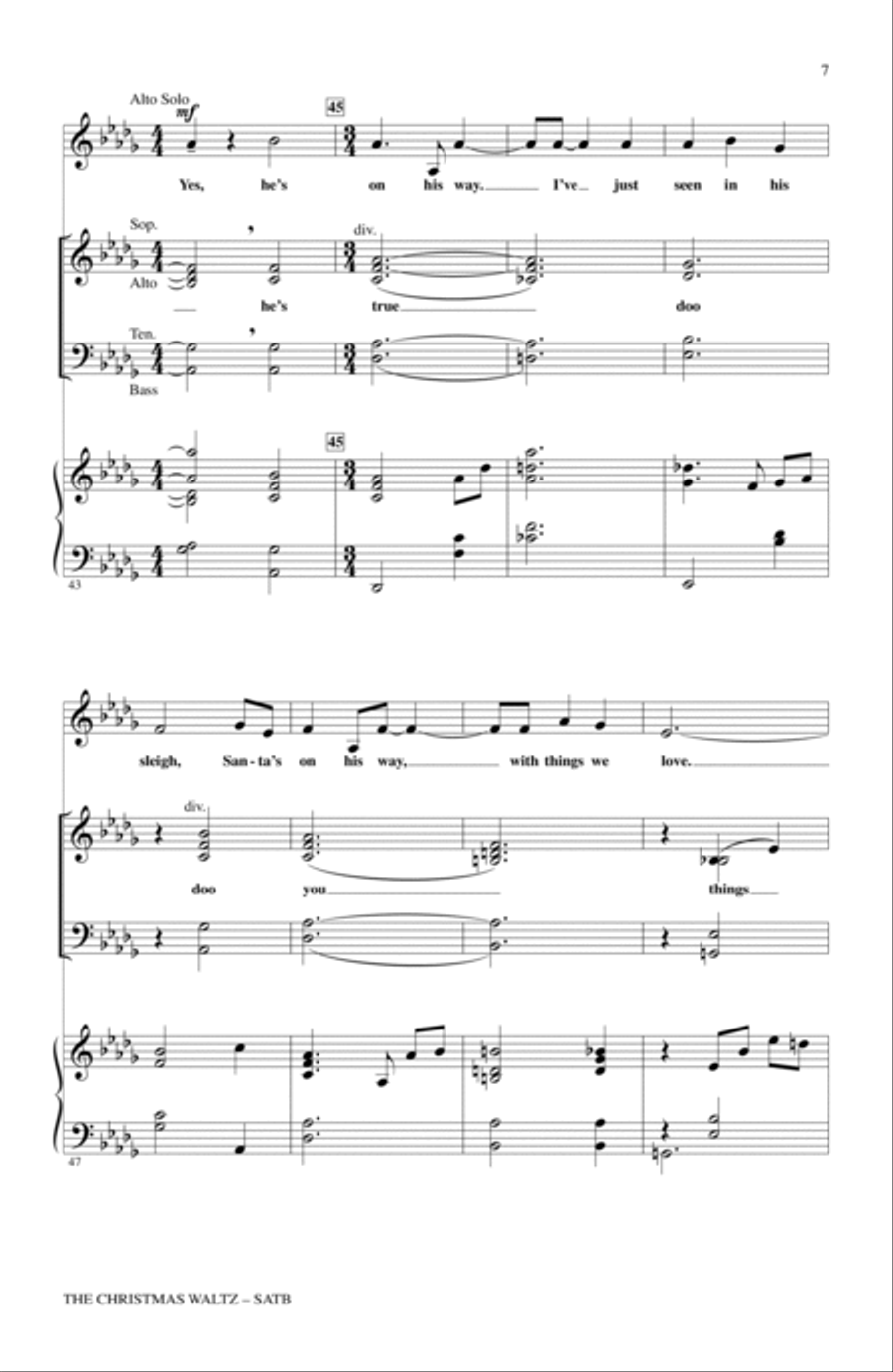 The Christmas Waltz 4-Part scores gallery preview page 5