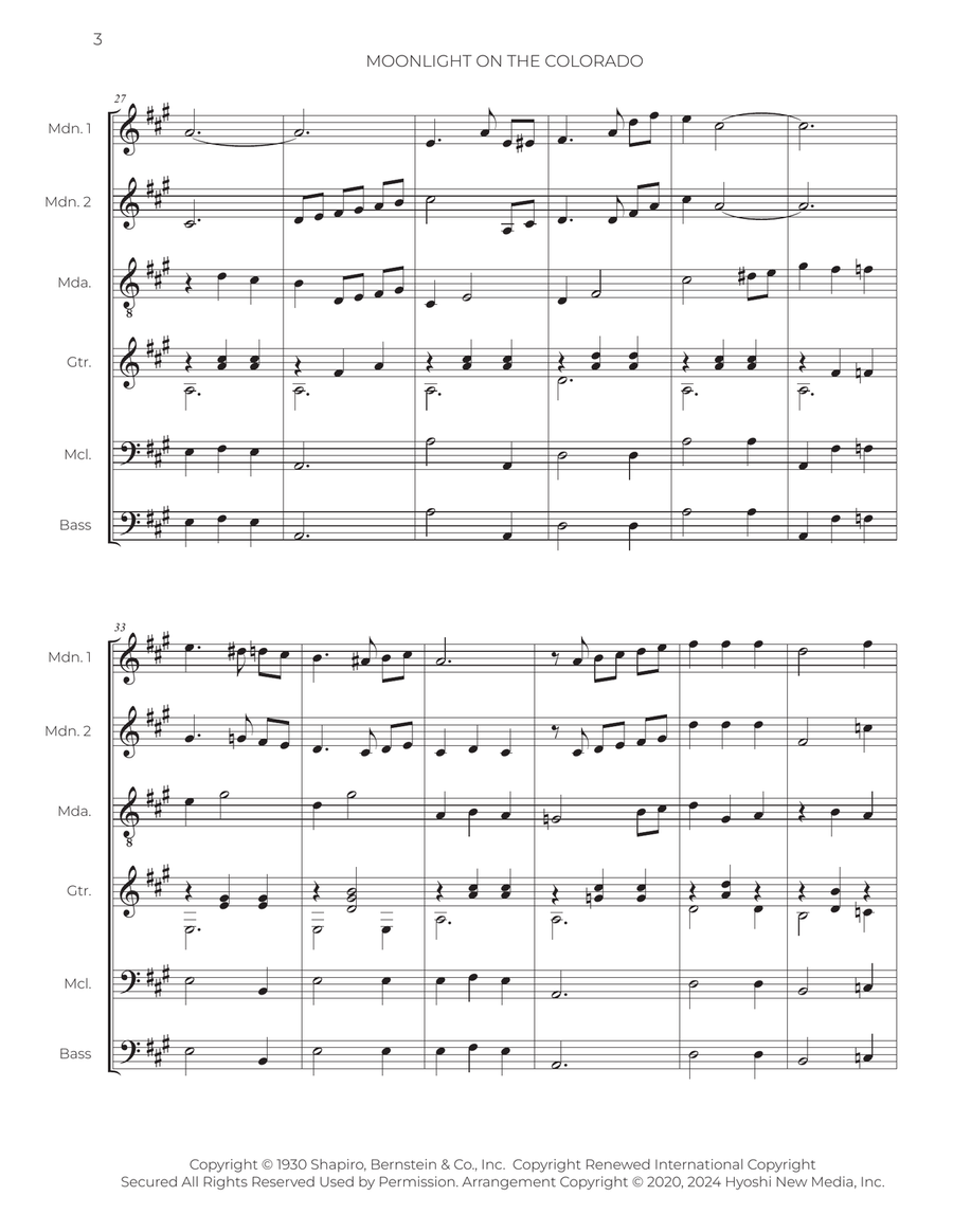 Moonlight On The Colorado Large Ensemble scores gallery preview page 4