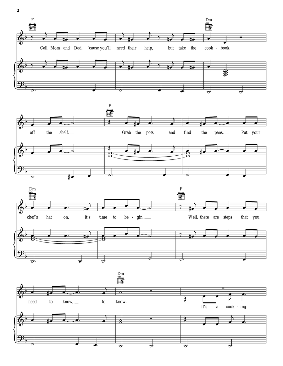 Now We're Cooking Piano, Vocal, Guitar scores gallery preview page 2