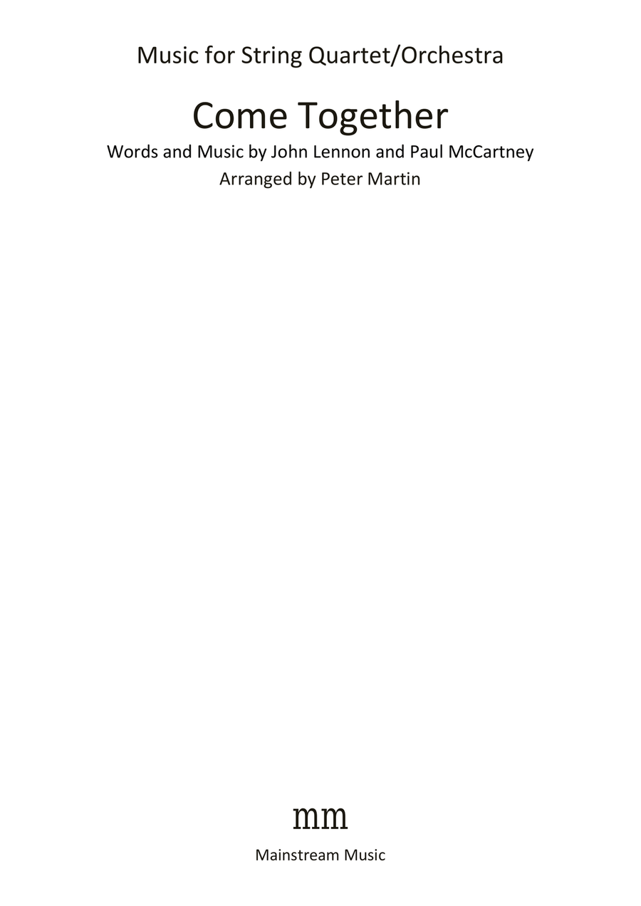 Come Together String Quartet scores gallery preview page 2