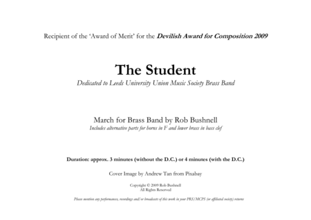 March: The Student (Rob Bushnell) - Brass Band image number null