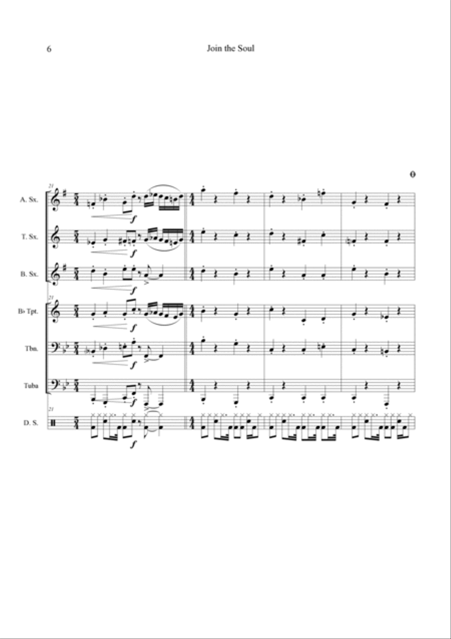 Join The Soul for Brass Band - Original Composition and Arrangement by Anderson Quevedo Join The Soul for Brass Band - Original Composition and Arrangement by Anderson Quevedo Brass Band scores gallery preview page 6