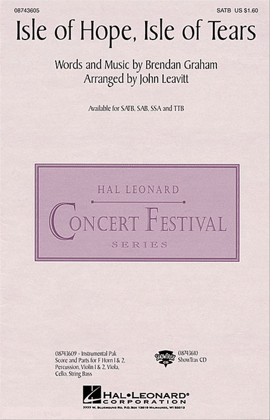 Isle of Hope, Isle of Tears 3-Part scores gallery preview page 1