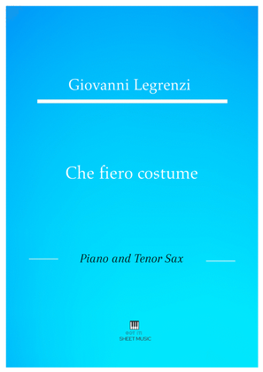 Legrenzi - Che fiero costume (Piano and Tenor Sax)