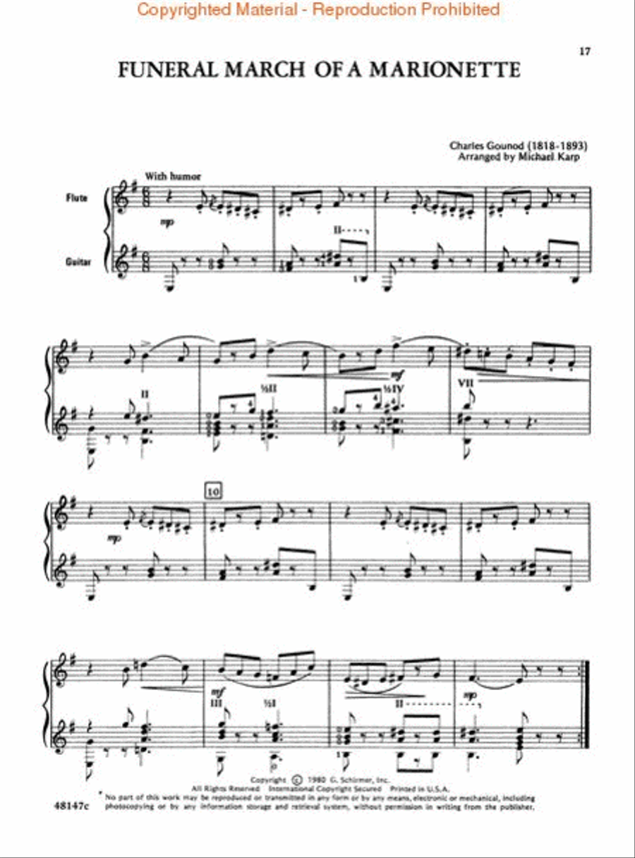 19th Century Masterpieces for Flute and Guitar Flute scores gallery preview page 3