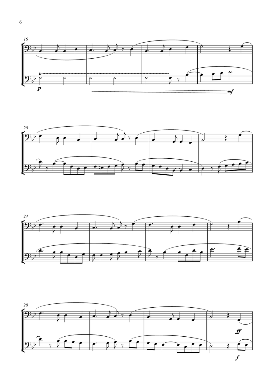 15 Popular Christmas Songs for Bassoon Duet (Suitable for beginning / intermediate bassoonists) Woodwind Duet scores gallery preview page 6