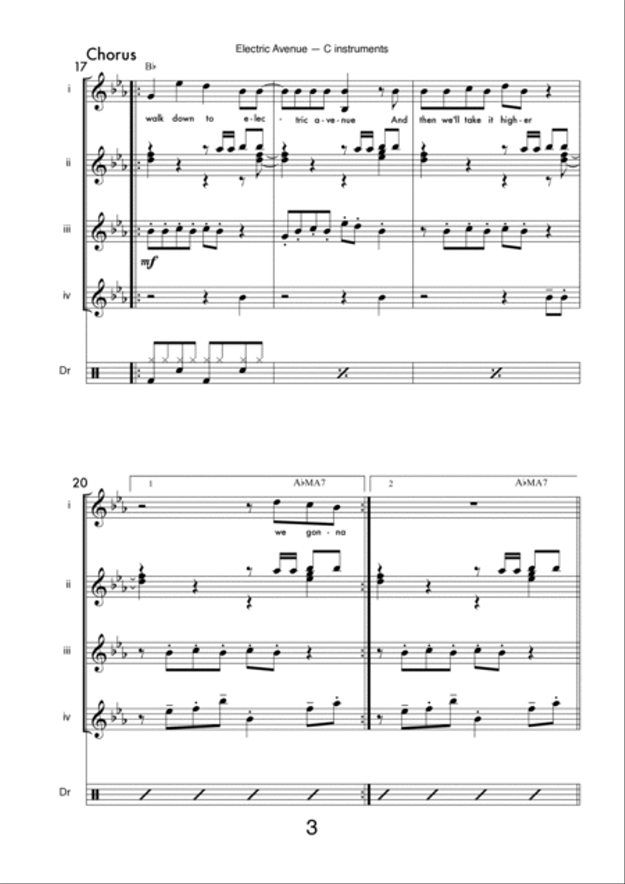 Electric Avenue Large Ensemble scores gallery preview page 3