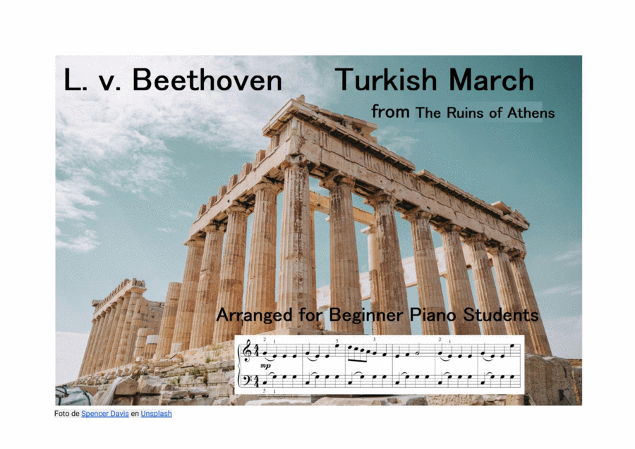 Turkish March Easy Piano scores gallery preview page 1