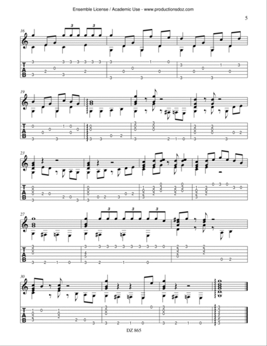 Simplement picking Simplement picking Classical Guitar scores gallery preview page 5