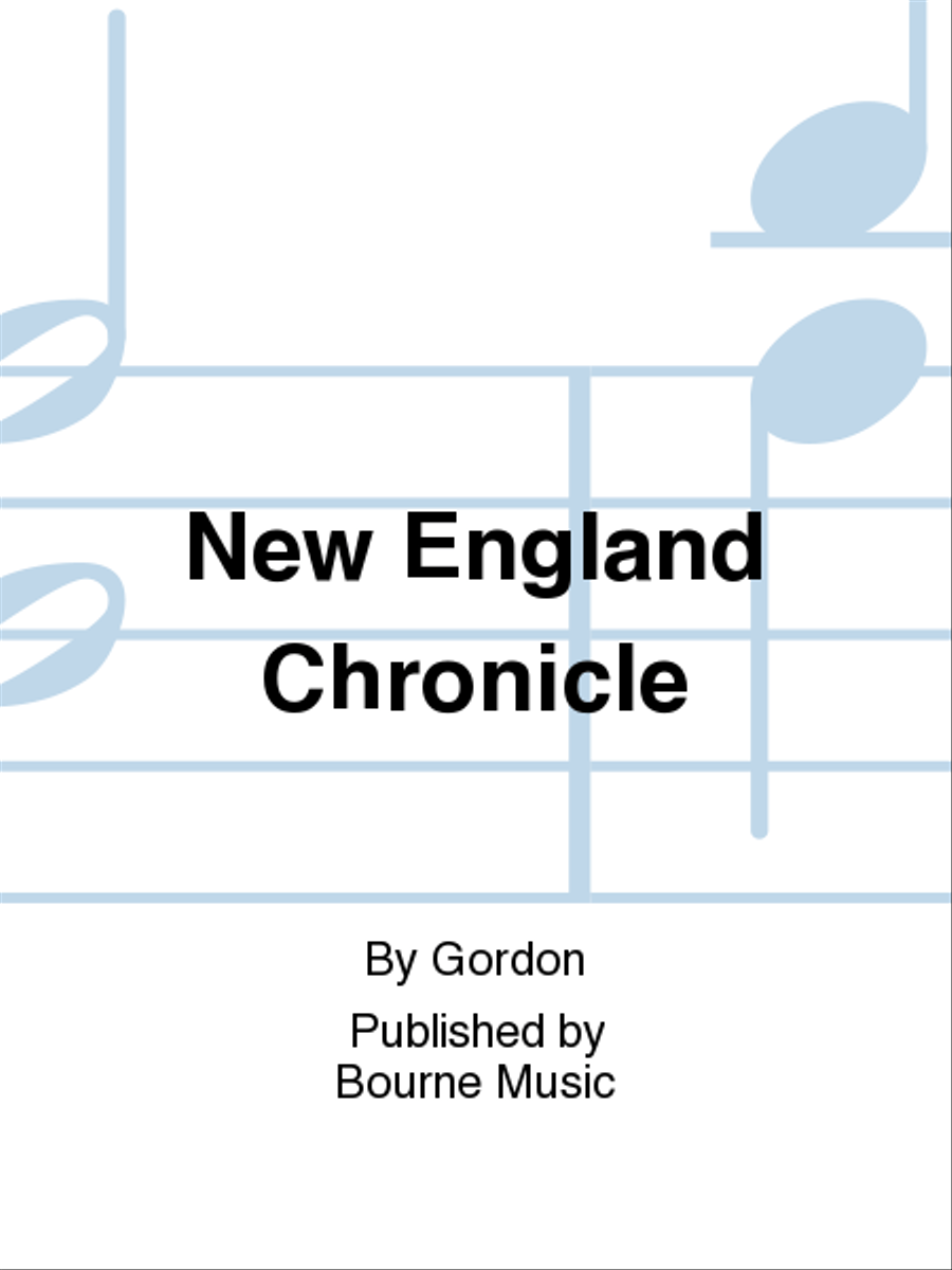 New England Chronicle Concert Band scores gallery preview page 1