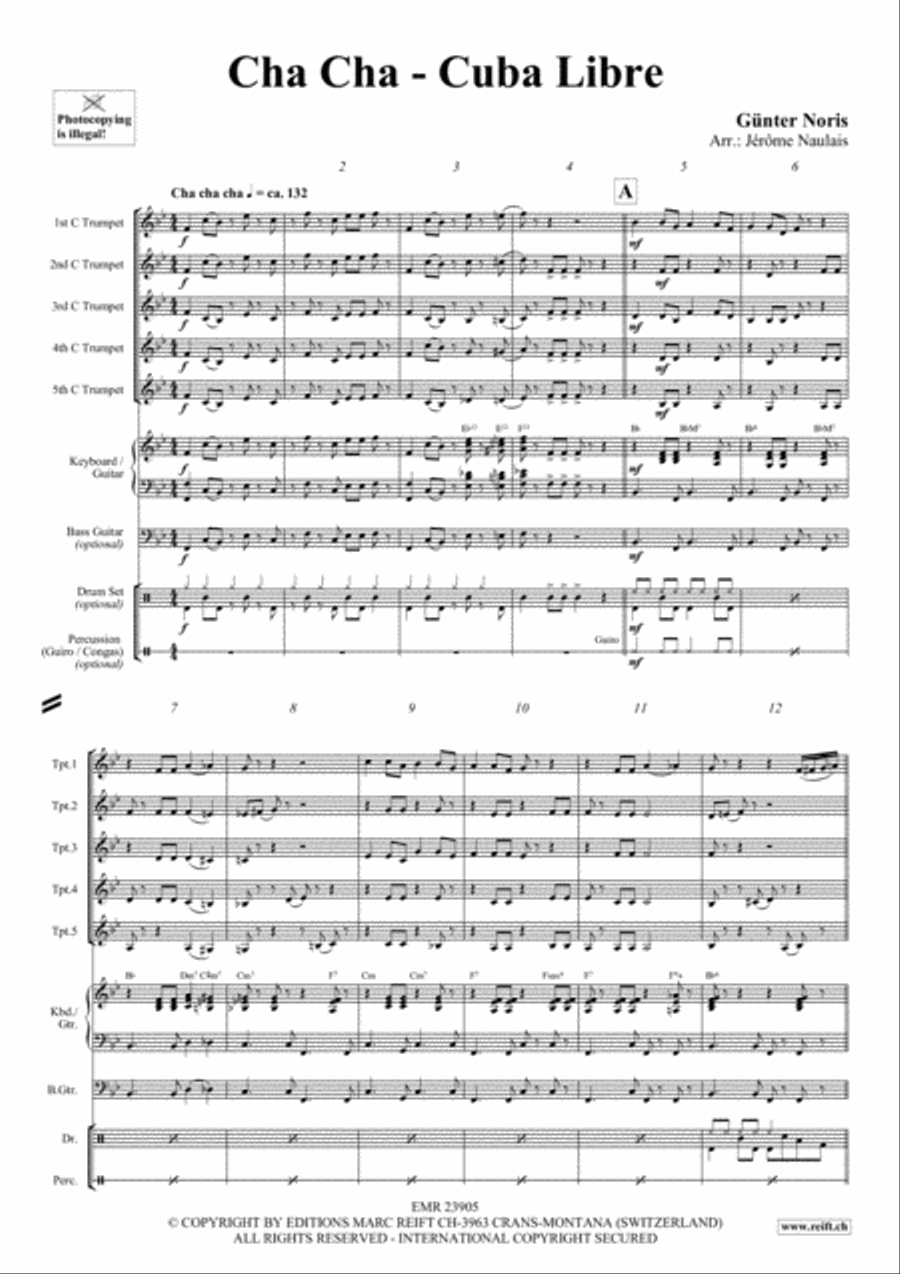 Cha Cha - Cuba Libre Trumpet scores gallery preview page 3