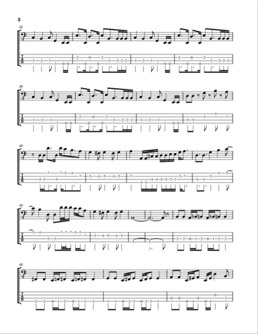 A Passage To Bangkok Guitar Tablature scores gallery preview page 2