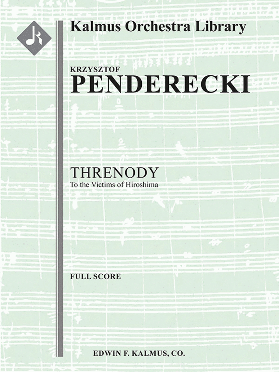 Threnody to the Victims of Hiroshima String Orchestra scores gallery preview page 1