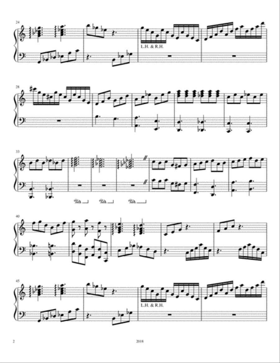 Racing Cars Piano Solo scores gallery preview page 2