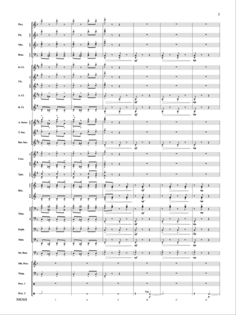 The Rakes of Mallow (from the Irish Suite) Concert Band scores gallery preview page 3