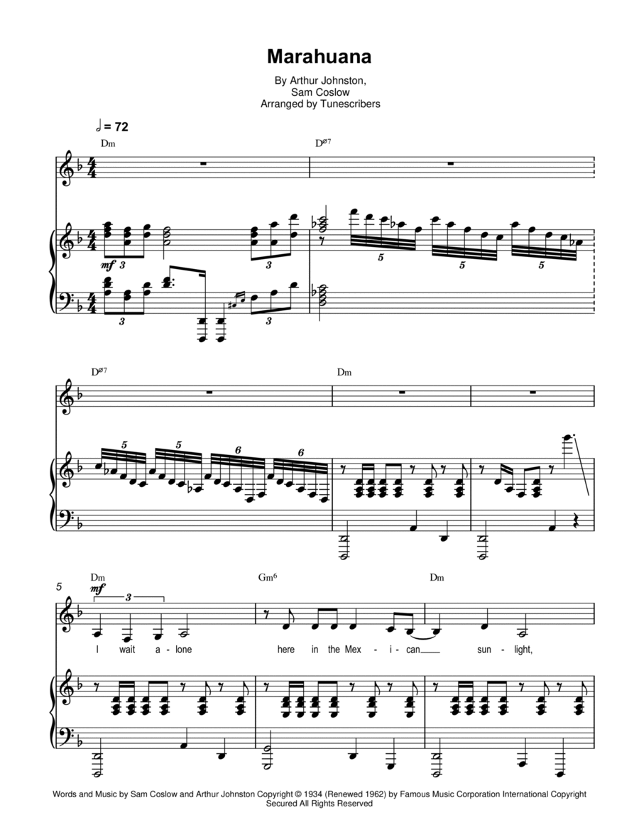 Marahuana Voice scores gallery preview page 1