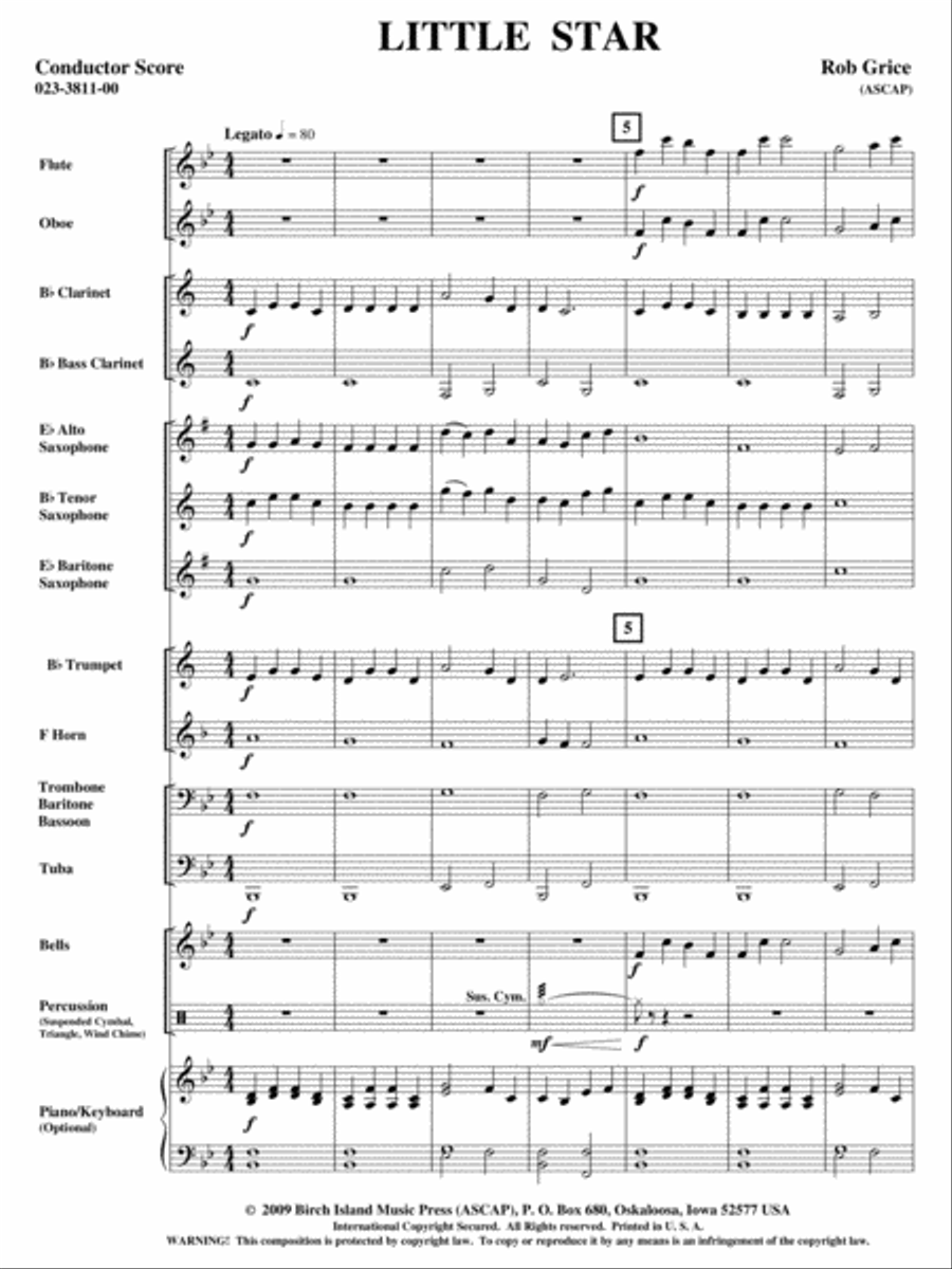 Little Star Little Star Concert Band scores gallery preview page 2