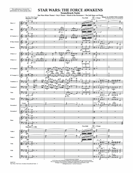 Star Wars: The Force Awakens Soundtrack Suite - Conductor Score (Full Score)