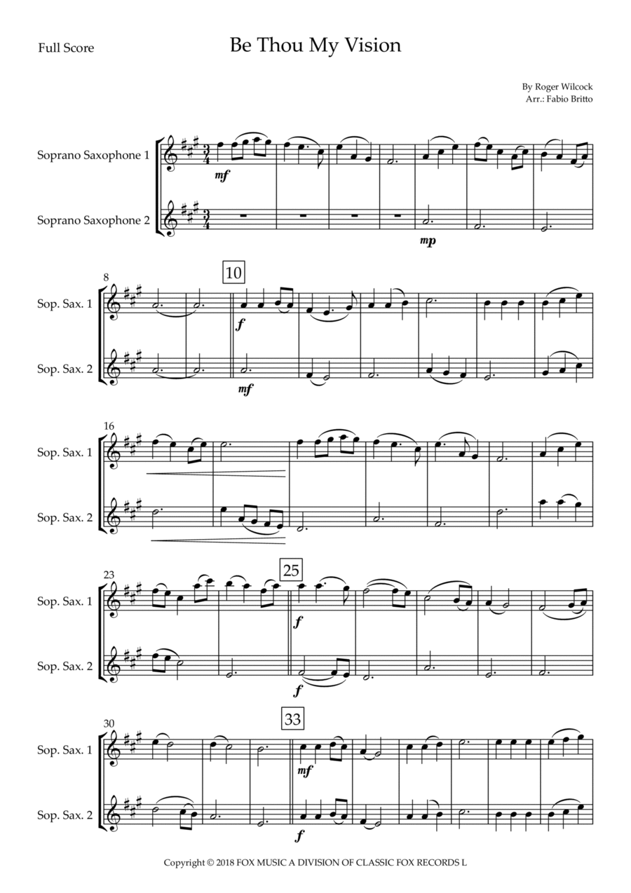 Be Thou My Vision Woodwind Duet scores gallery preview page 1