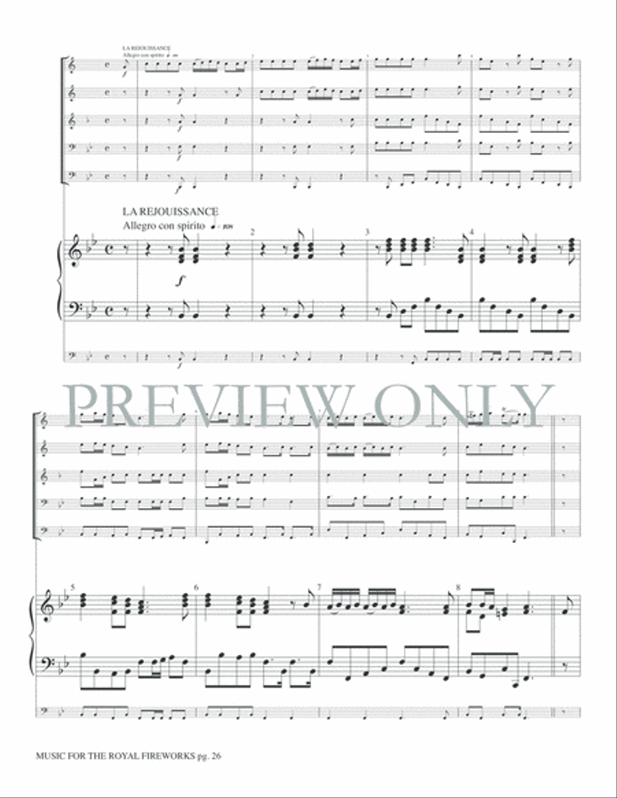 Music for the Royal Fireworks Brass Ensemble scores gallery preview page 28