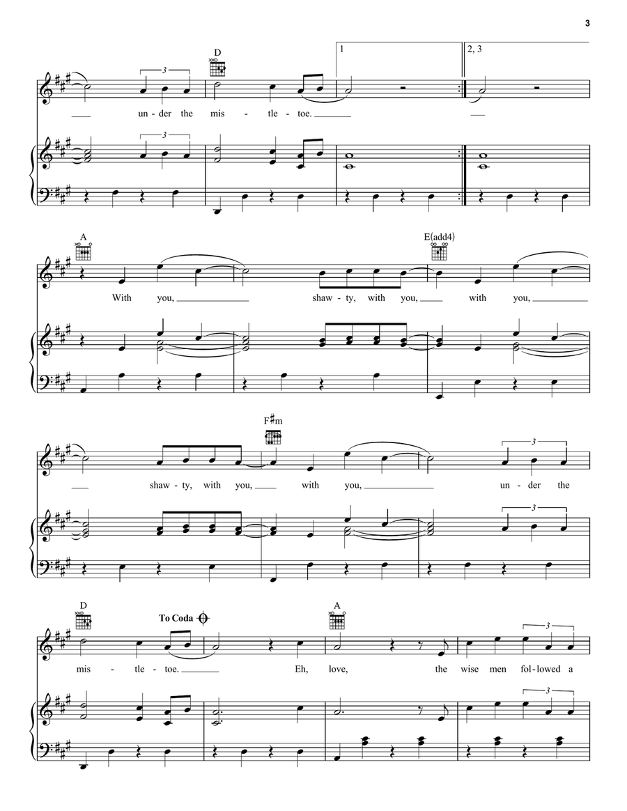 Mistletoe Acoustic Guitar scores gallery preview page 3