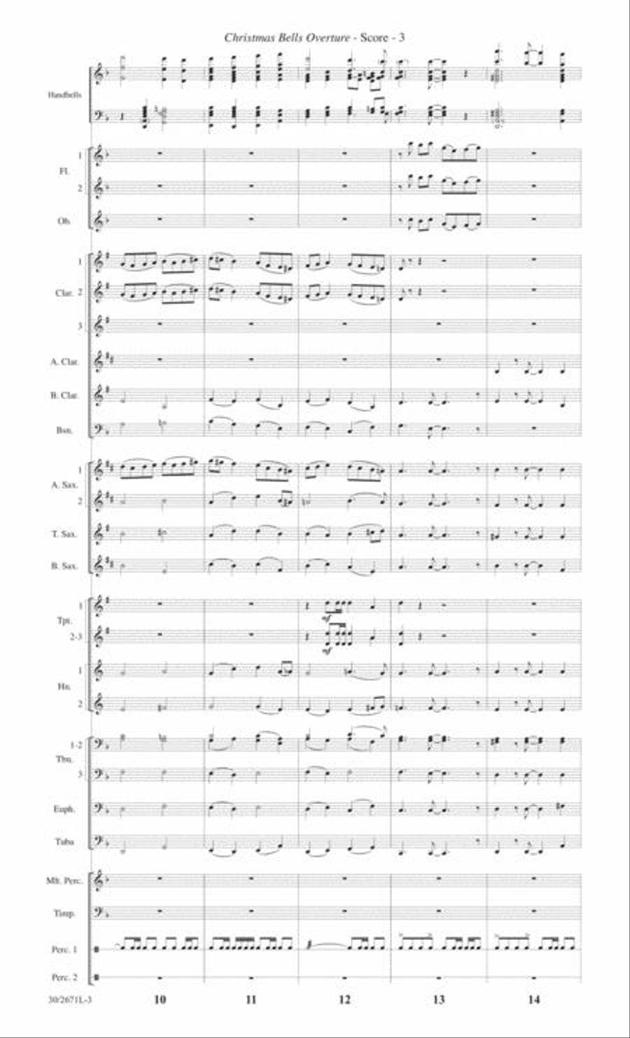 Christmas Bells Overture - Concert Band Score and Parts Concert Band scores gallery preview page 4