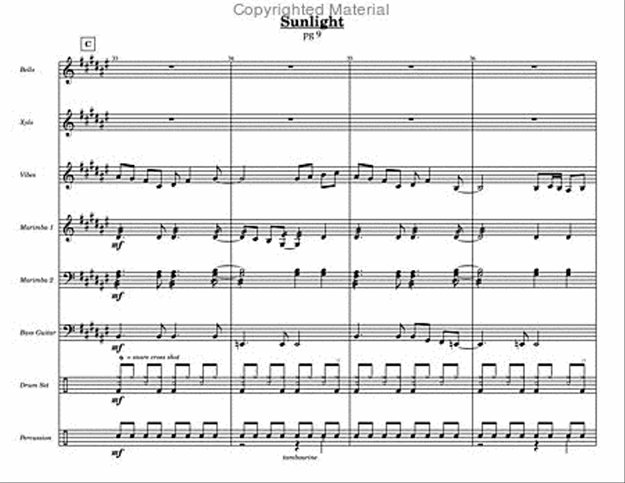 Sunlight Percussion Ensemble scores gallery preview page 4