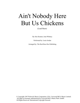 Book cover for Ain't Nobody Here But Us Chickens