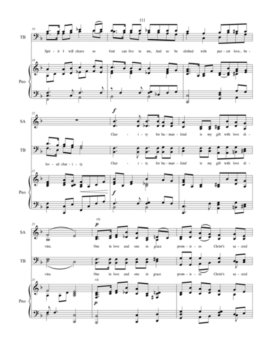 One in Charity, sacred music for SATB choir image number null