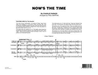 Book cover for Now's the Time - Conductor Score (Full Score)