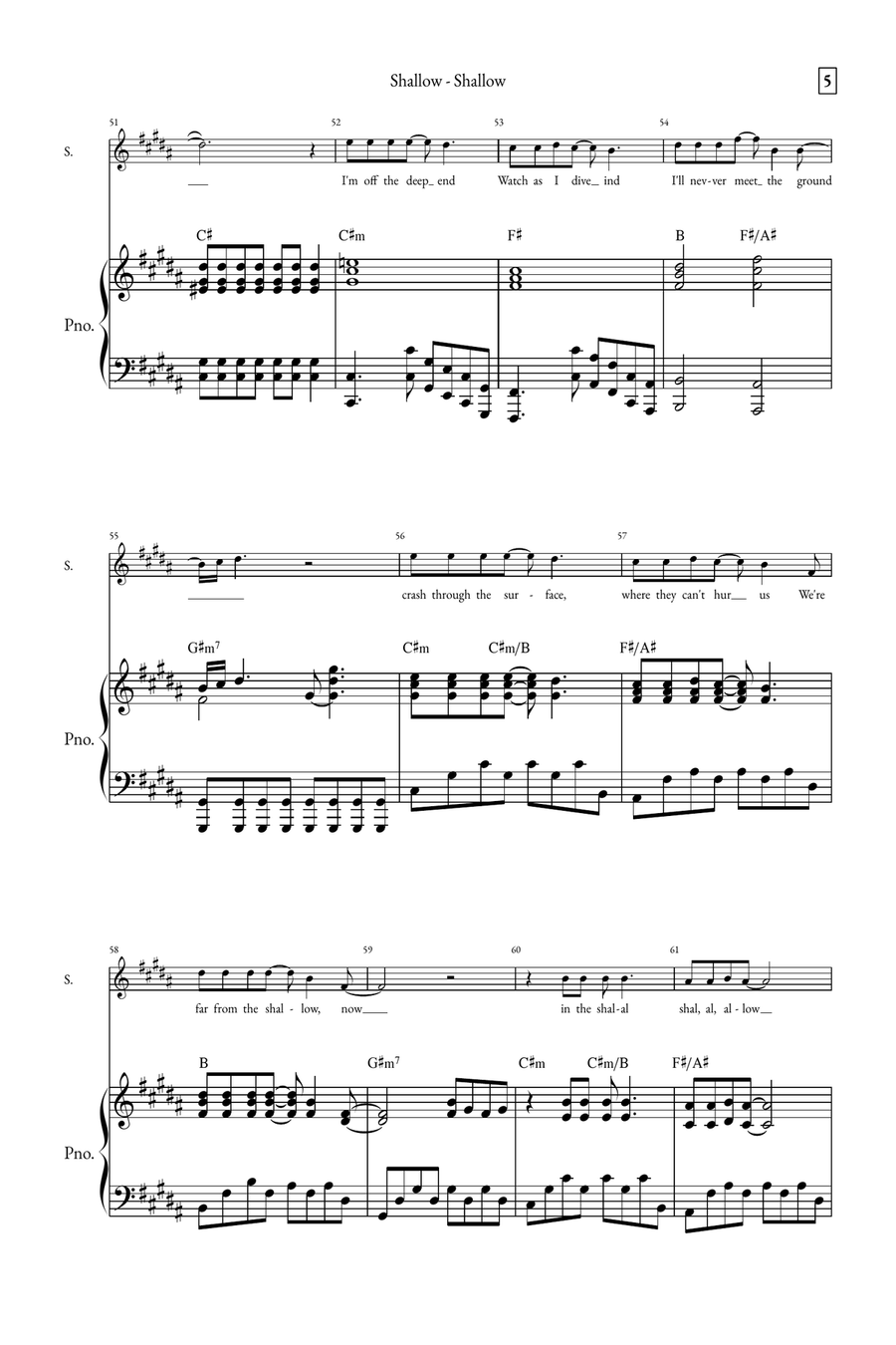 Shallow A Cappella scores gallery preview page 5