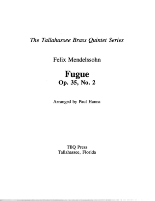 Book cover for Fugue, Op. 35, No. 2