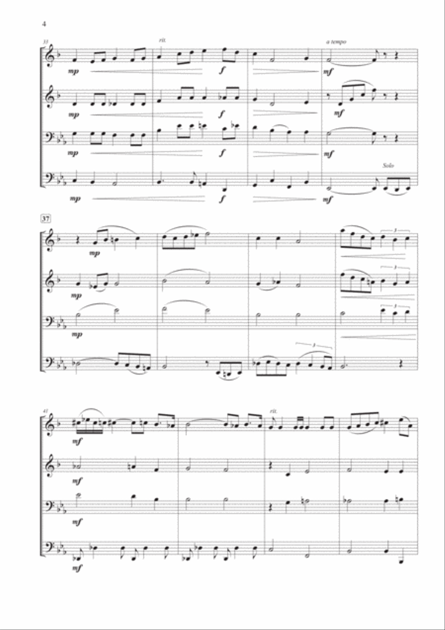 The Christmas Song (chestnuts Roasting On An Open Fire) Brass Ensemble scores gallery preview page 5