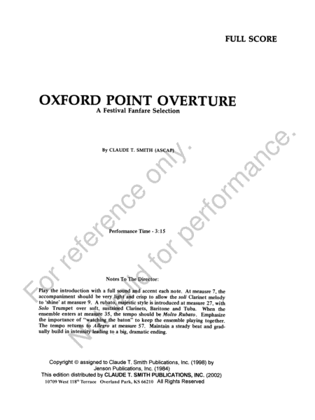Oxford Point Overture image number null