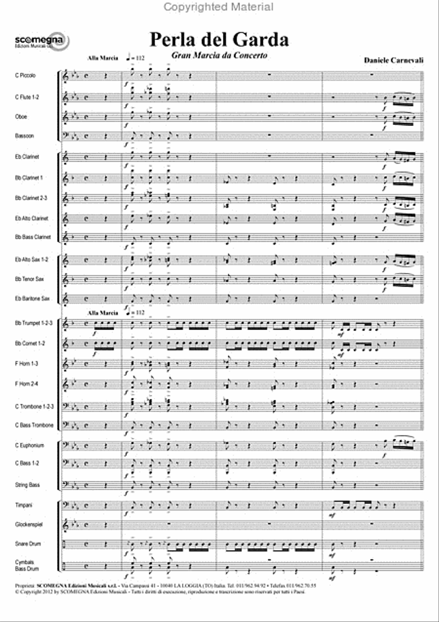 Perla Del Garda Concert Band scores gallery preview page 3