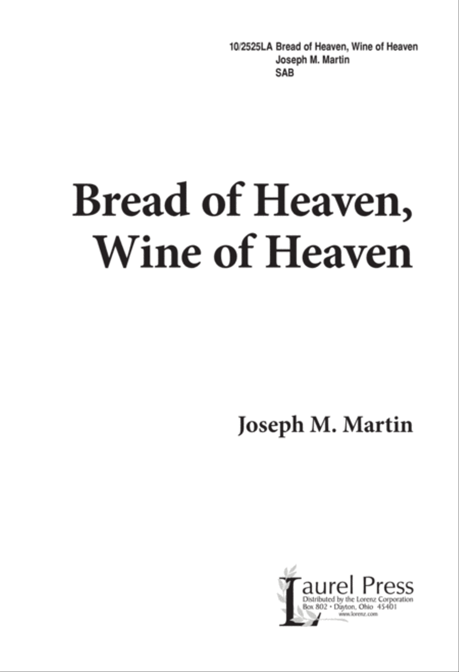 Book cover for Bread of Heaven, Wine of Heaven